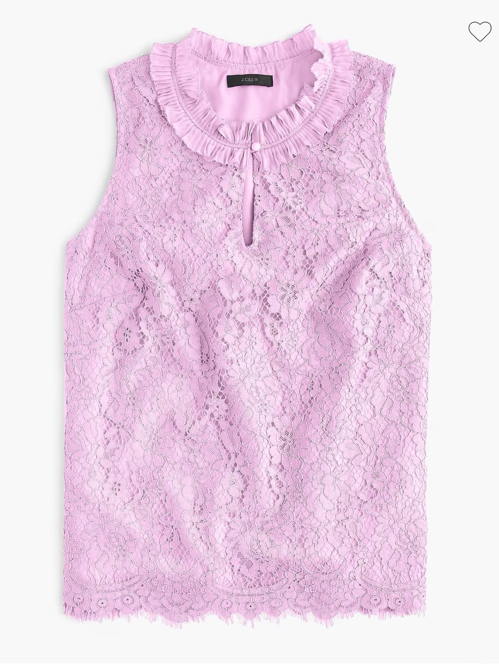 Sleeveless Lavender Lace Keyhole Top - Women's - Picture 2 of 13